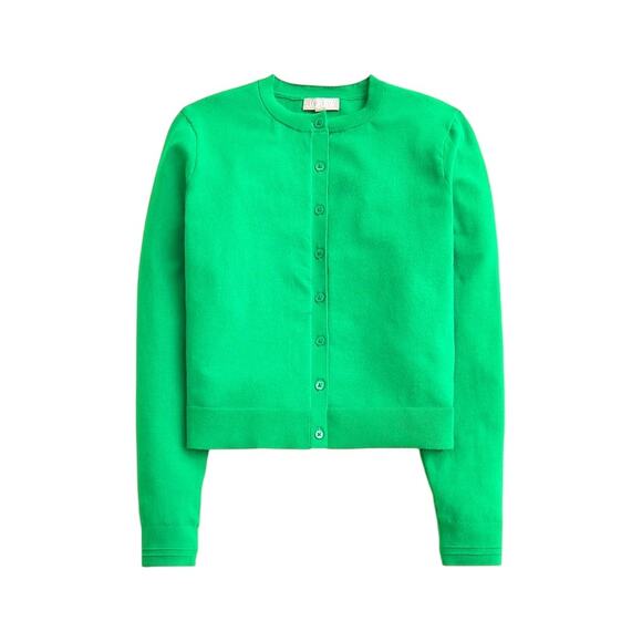 J. Crew Green Ribbed Jackie Cardigan Size XS - Picture 1 of 6